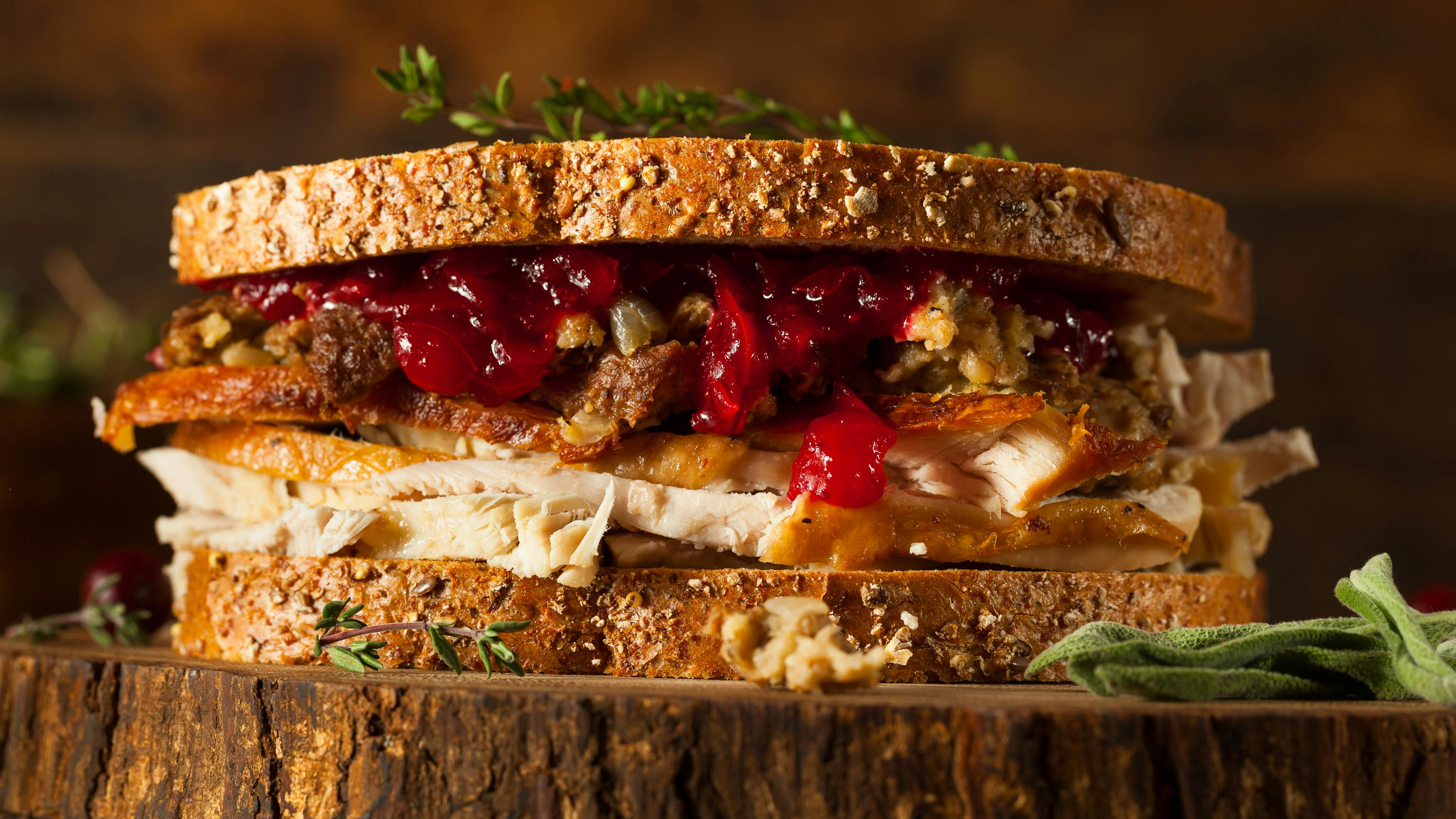 Hausgemachtes Thanksgiving-Sandwich