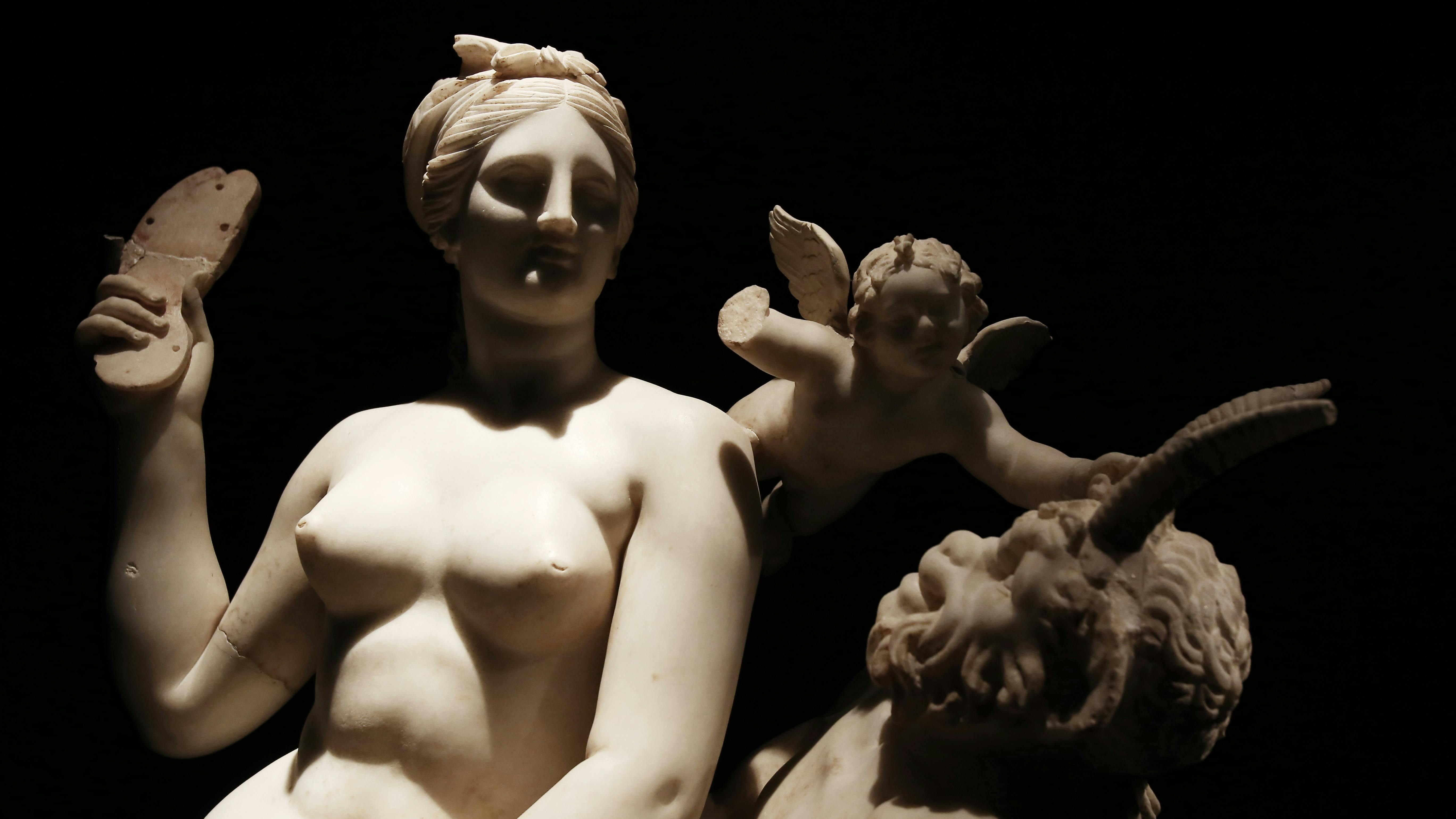 Gruppe von Aphrodite, Pan und Eros. 